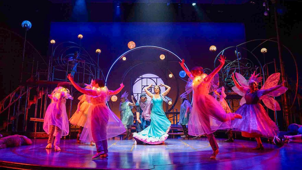 A Midsummer Night’s Dream: Jessika D. Williams (center) and Ensemble. Photo by Jenny Graham.