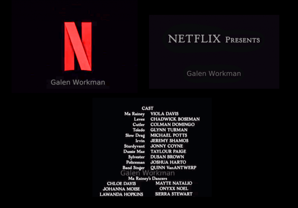 Montage of Netflix screen shots with my name